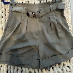 Jonathan Simkhai Gray High Waist Shorts with Tailored Design